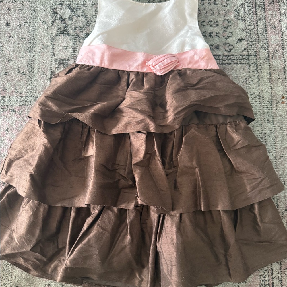 Janie and Jack Cream Silk Dress